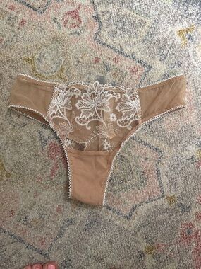intimissimi Nude Beige Lace-Front Sheer Panties